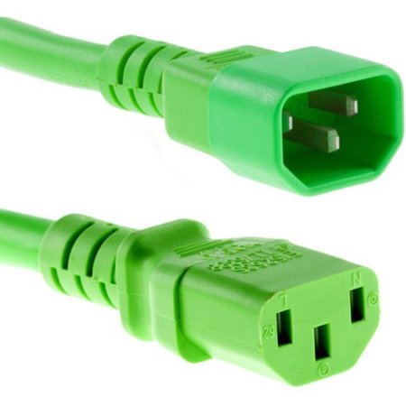UNIRISE USA 5Ft Green C13-C14 Pdu/ Server Ultra Flexible Power Cord, Svt, 10Amp,  PWRC13C1405FGRN